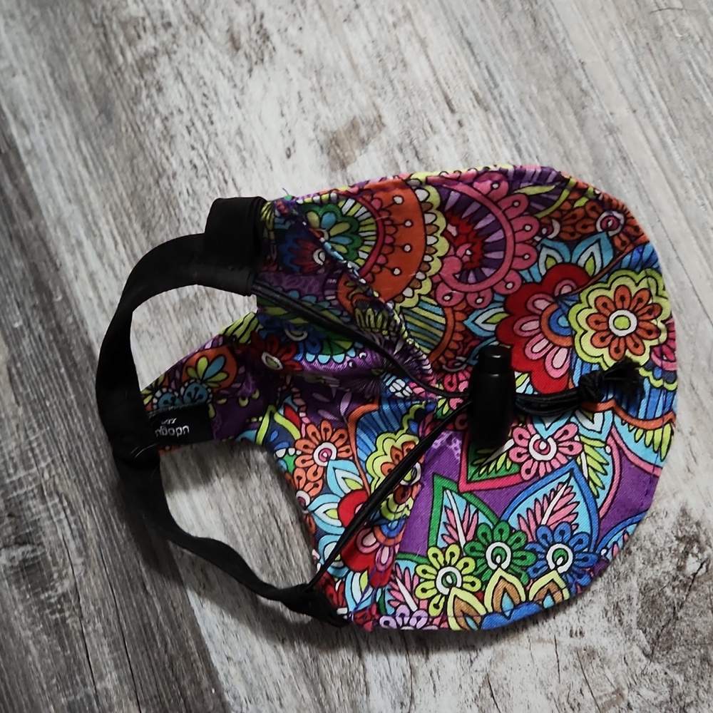 Small dog boho hippie floral hat. Cap. Keep sun out of fur babies eyes - Picture 4 of 6
